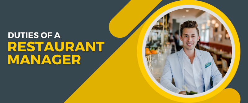 Blog banner of duties of restaurant manager